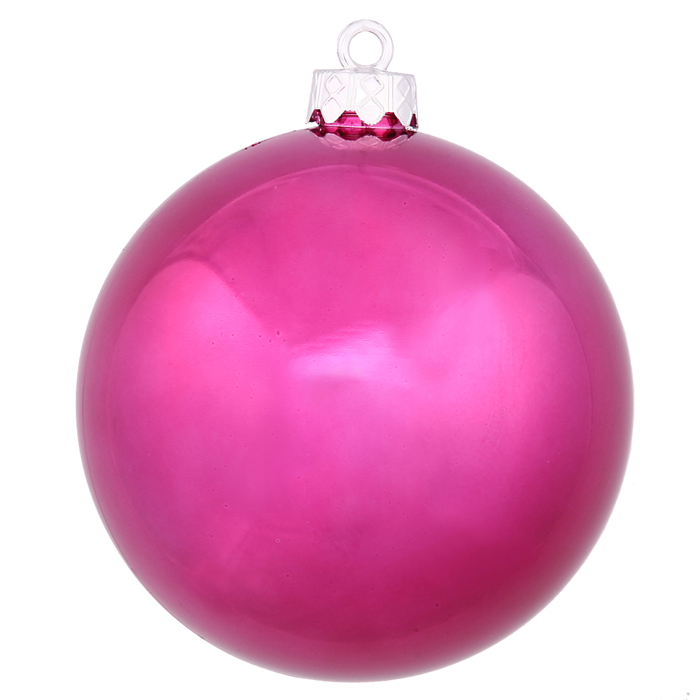 3" Magenta Shiny Ball UV Drilled 12/Bag