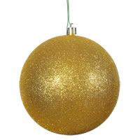 4.75" Ant. Gold Glitter Ball Drilled 4/B