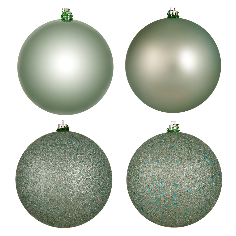 Vickerman 6" 4-Finish Ball Ornament Assorted Set