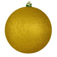 4" Medallion Glitter Ball Drilled 6/Bag