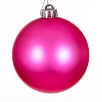 4" Hot Pink Matte Ball UV Drilled 6/Bag