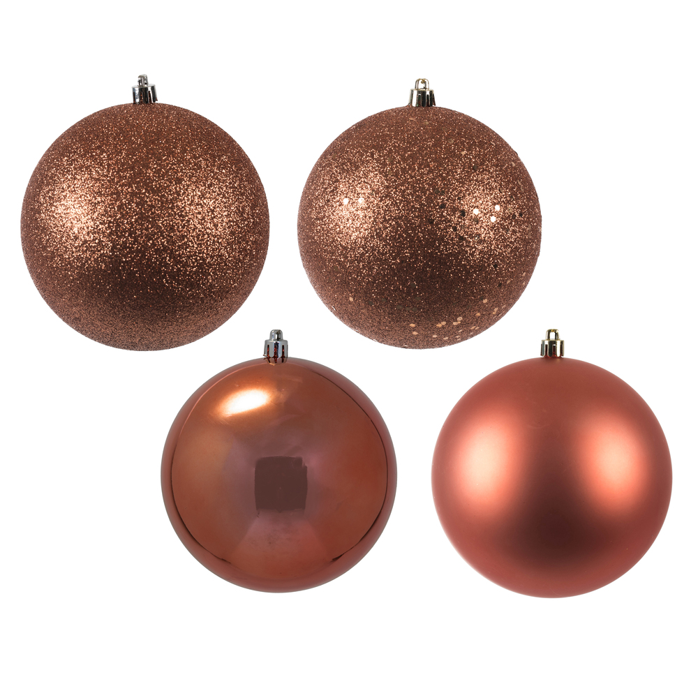 Vickerman 6" 4-Finish Ball Ornament Assorted Set