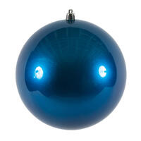 6" Blue Candy Ball UV Drilled 4/Bag