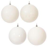 6" White Ball 4 Finish Asst 4/Bag