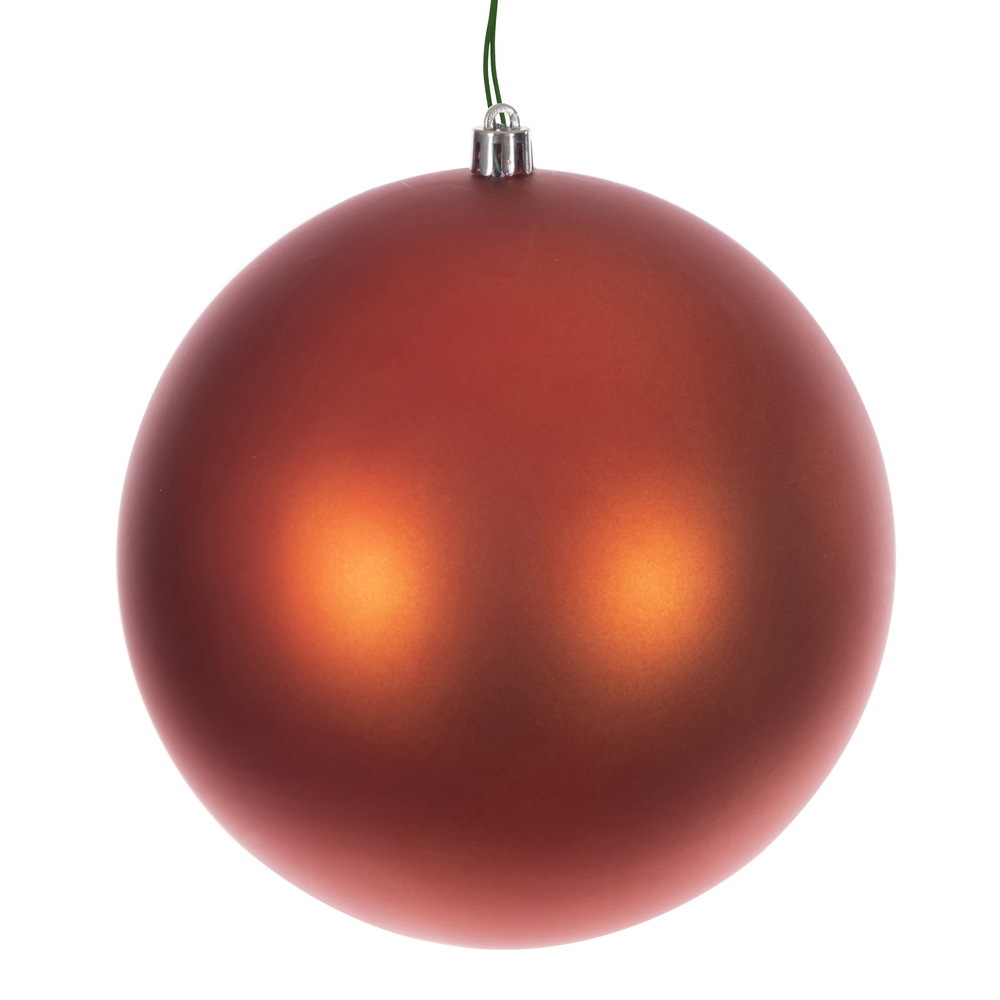Vickerman Burnished Orange Ball Ornament