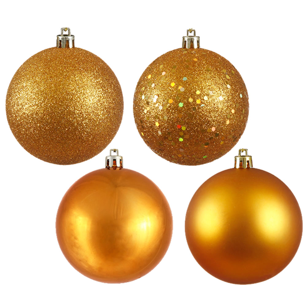 Vickerman 6" 4-Finish Ball Ornament Assorted Set