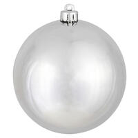8" Silver Shiny Ball UV Drilled Cap