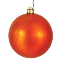 Vickerman Burnished Orange Ball Ornament