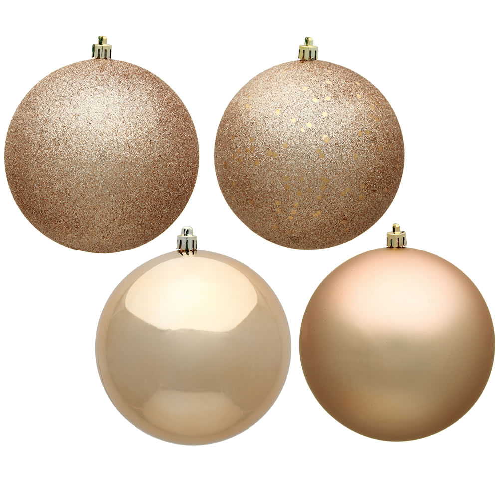 Vickerman 6" 4-Finish Ball Ornament Assorted Set