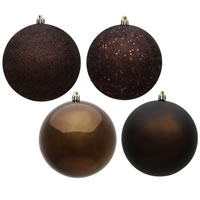 6" Chocolate Ball 4 Finish Asst 4/Bag