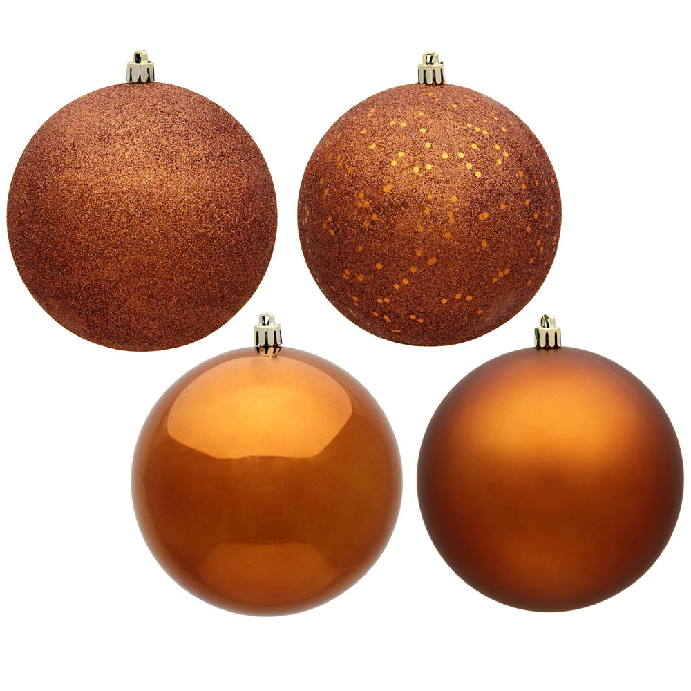 Vickerman 6" 4-Finish Ball Ornament Assorted Set