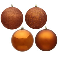 6" Copper Ball 4 Finish Asst 4/Bag