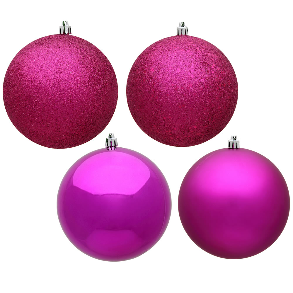 Vickerman 6" 4-Finish Ball Ornament Assorted Set