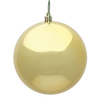 8" Gold Shiny Ball UV Drilled Cap