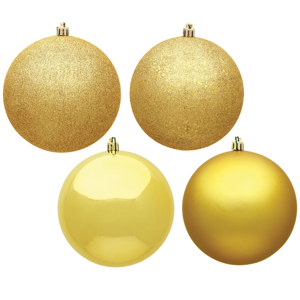Vickerman 6" 4-Finish Ball Ornament Assorted Set