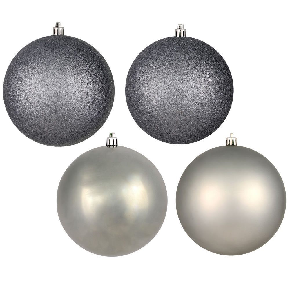 Vickerman 6" 4-Finish Ball Ornament Assorted Set