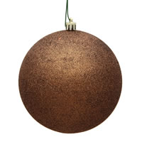 4.75" Mocha Glitter Ball Drilled 4/Bag