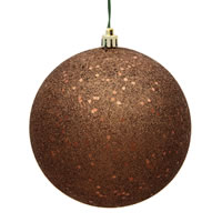 4.75" Mocha Sequin Ball Drilled 4/Bag