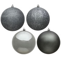 6" Pewter Ball 4 Finish Asst 4/Bag