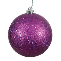 8" Plum Sequin Ball Drilled Cap