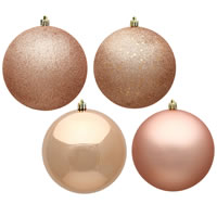 2.75" Rose Gold 4 Finish Orn Asst 20/Box