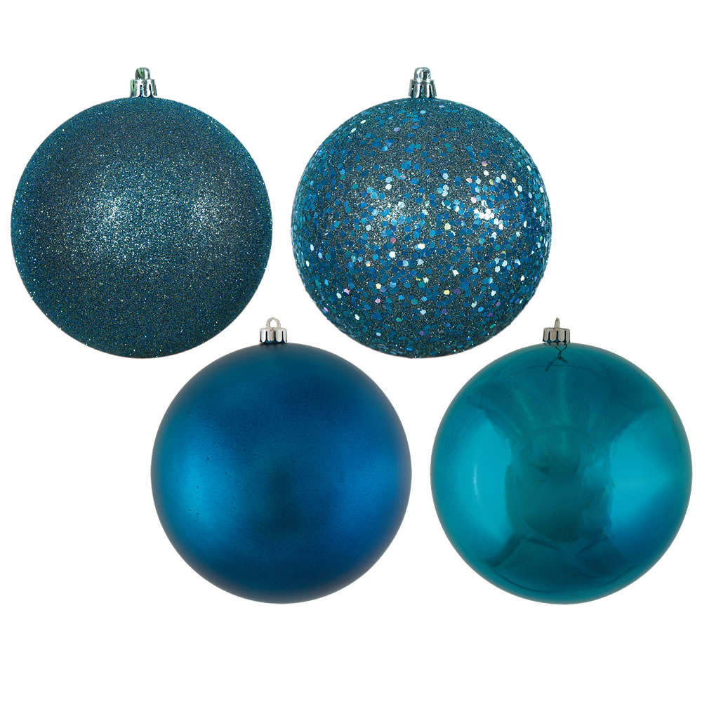 Vickerman 6" 4-Finish Ball Ornament Assorted Set