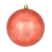 4" Coral Shiny Ball UV Drill 6/Bag