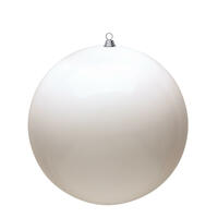 4" White Shiny Ball UV 6/Bag