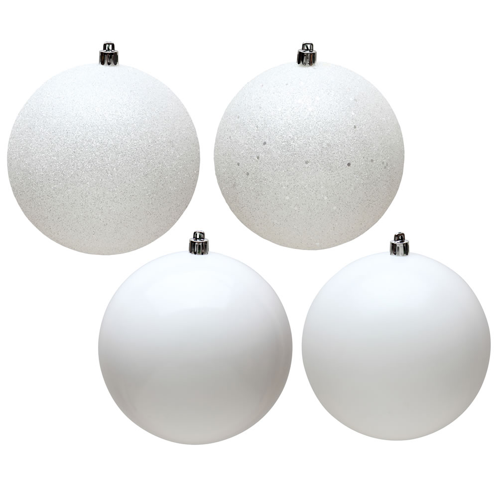 Vickerman 6" 4-Finish Ball Ornament Assorted Set