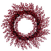 Vickerman 28" Crab Apple Mixed Berry Wreath