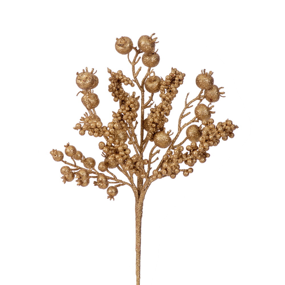 Vickerman 14" Glitter Berry Pick UV 3/Bag