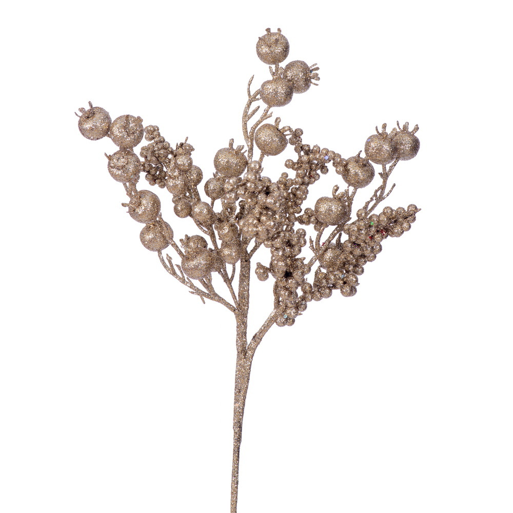 Vickerman 14" Glitter Berry Pick UV 3/Bag