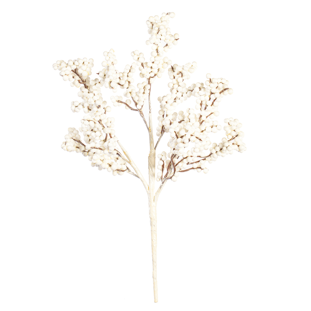 Vickerman Artificial White Crab Apple Mixed Berry Spray
