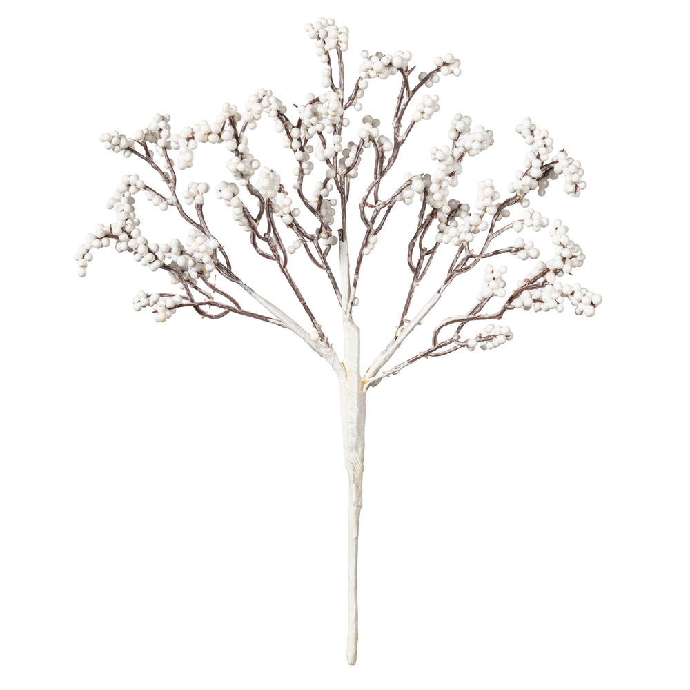 Vickerman Artificial White Cluster Berry Spray