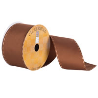 2.5"x10yd Medium Brown Stitch Edge