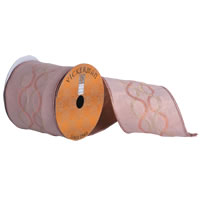 4"x10yd Pink Orange & Lime Wave Strip
