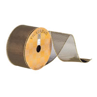 2.5"x10yd Black Gold Embeveled Ribbon