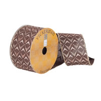 2.5"x10yd Chocolate Dupion Glitter Arrow