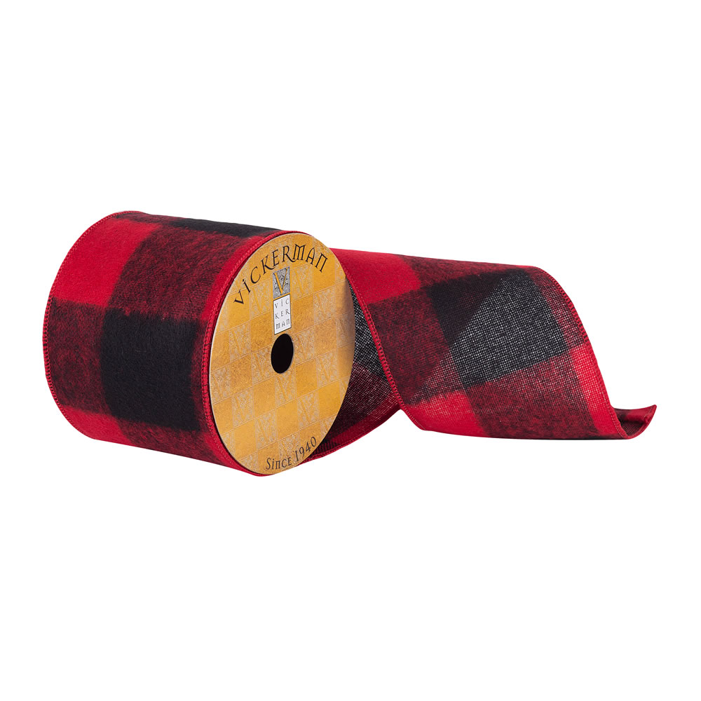Vickerman 4" x 10yd Plaid Christmas Ribbon