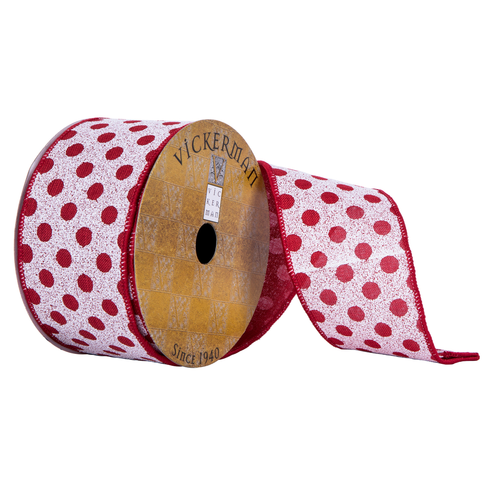 2.5"x10yd Red Dots Ribbon