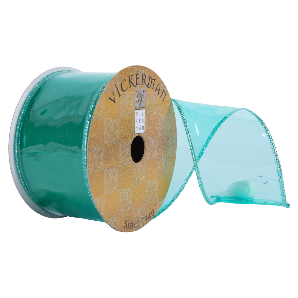 Vickerman 2.5" x 10yd Transparent PVC Christmas Ribbon