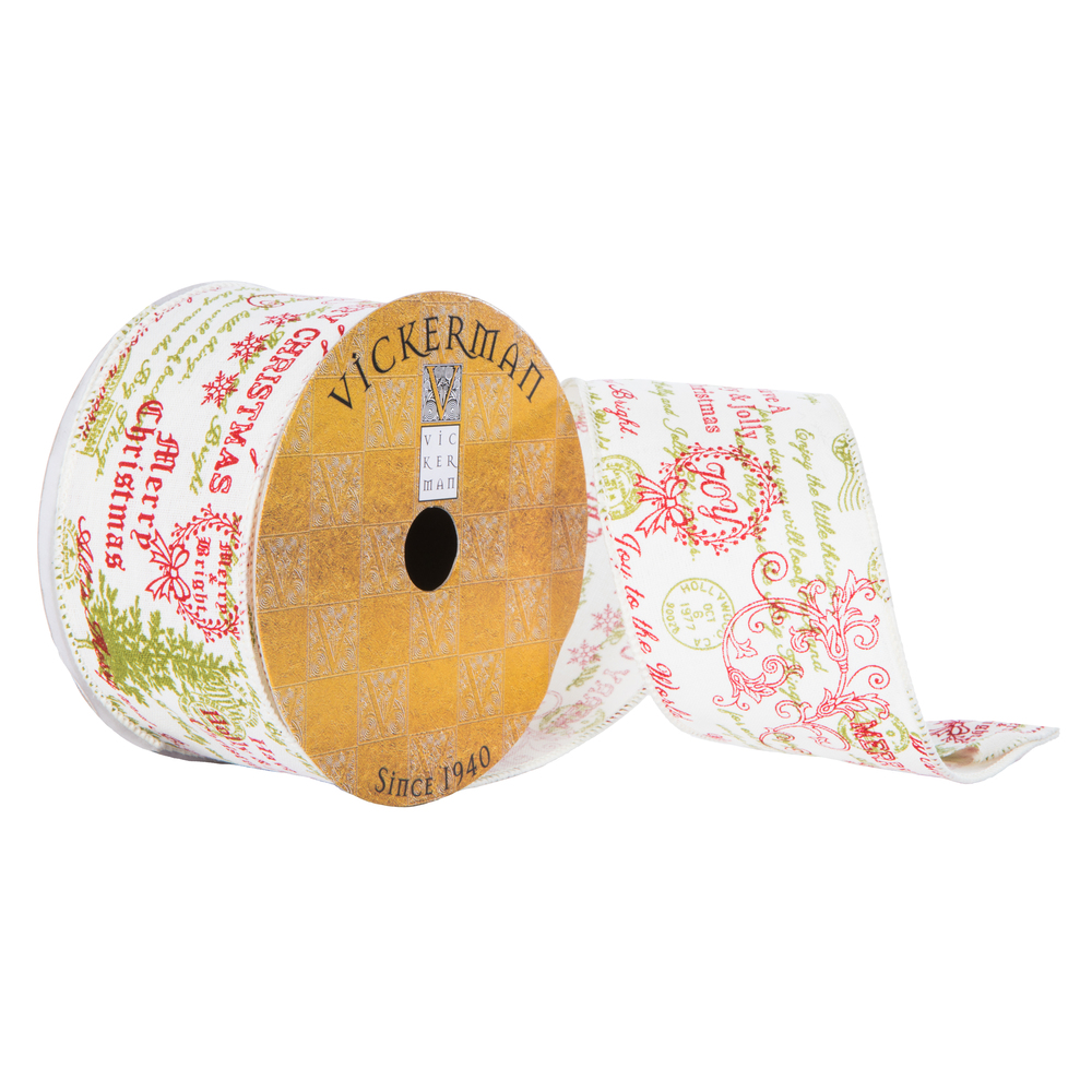 2.5"x10yd Red Green Nostalgic Stamp