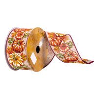 2.5"x10yd Cream Pumpkin Ribbon
