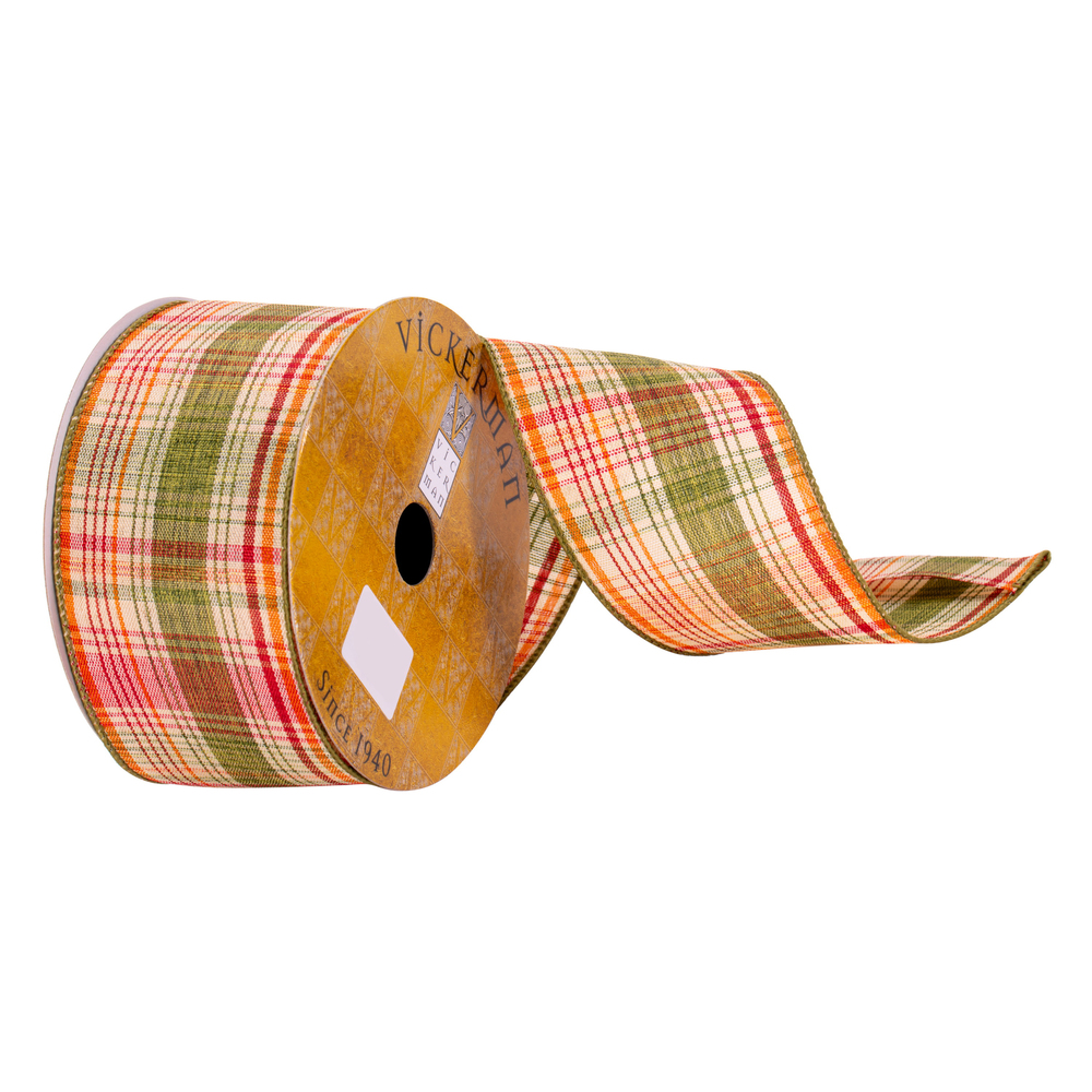 2.5"x10yd Fall Plaid Ribbon