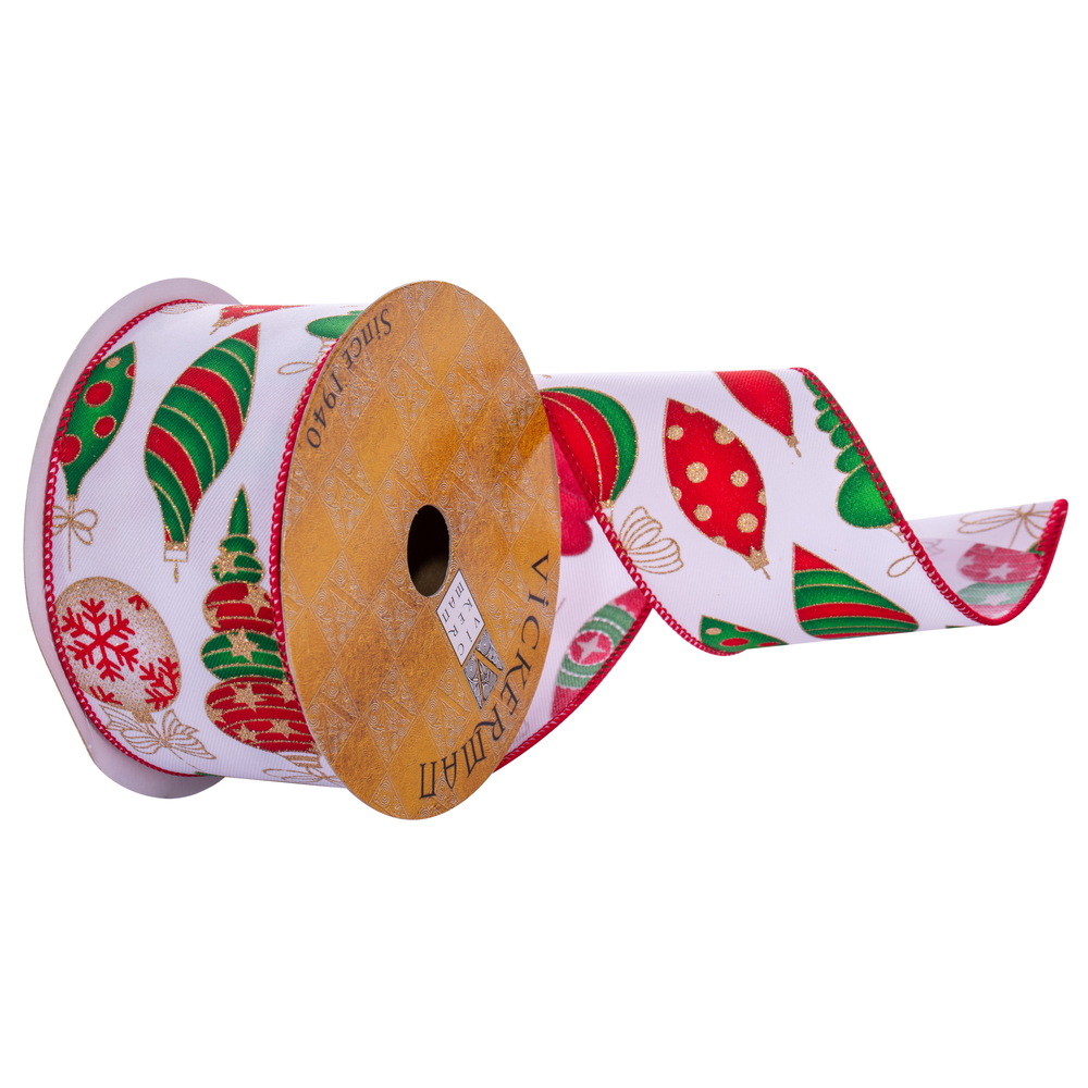 Vickerman Striped Glitter Ribbon