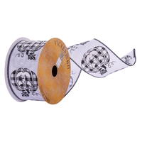 Vickerman 2.5" x 10 Yards Plaid Pumpkin Ribbon