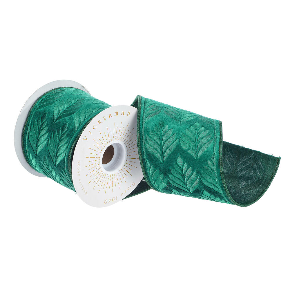 4"x5yd Teal Green Embroidery Ribbon
