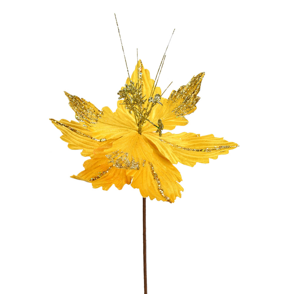 Vickerman 12" Poinsettia Aritificial Christmas Spray