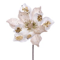 15" Cream Deluxe Magnolia 8" Flwr  6/bag