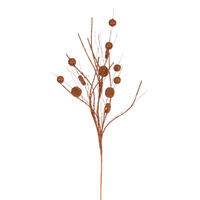 Vickerman 33" Ball and Coin Glitter Twig Spray